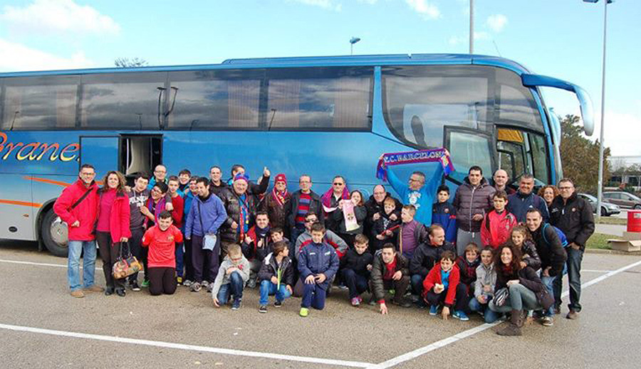 La penya viatja per veure el F.C. Barcelona – Màlaga